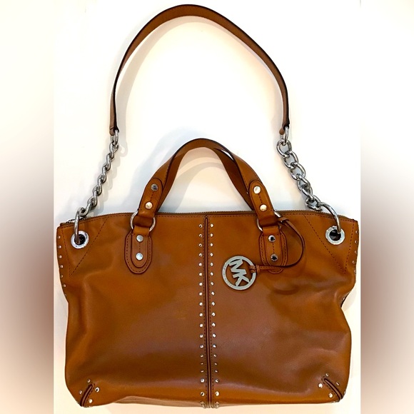 MICHAEL KORS, Uptown Astor Studded Large Tote Chain Shoulder Strap Satchel. - Picture 3 of 16